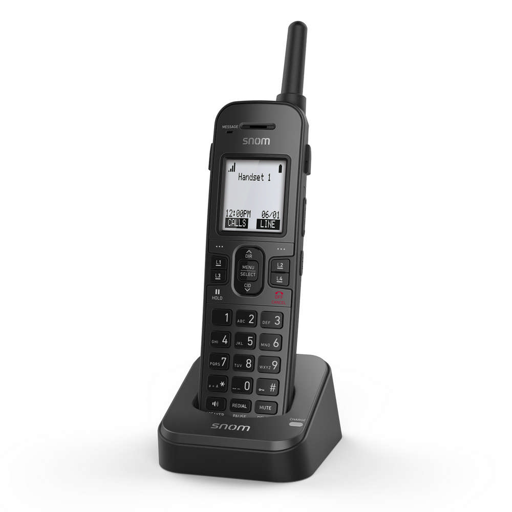 View 1 - M10R KLE SIP DECT 4-Line Rugged Handset